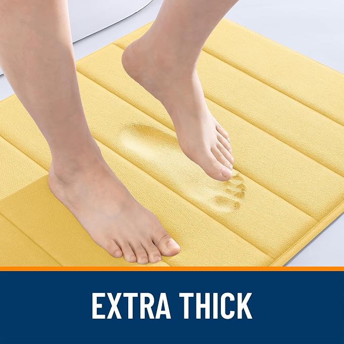 OLANLY Memory Foam Bath Mat 32x20, Super Soft Absorbent Bathroom Rugs, Quick Dry - Image 6