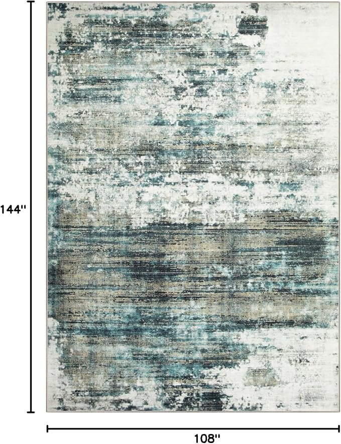 9x12 Area Rugs Washable Rug: Modern Abstract Living Room Rug Soft Anti-Skid - Image 2