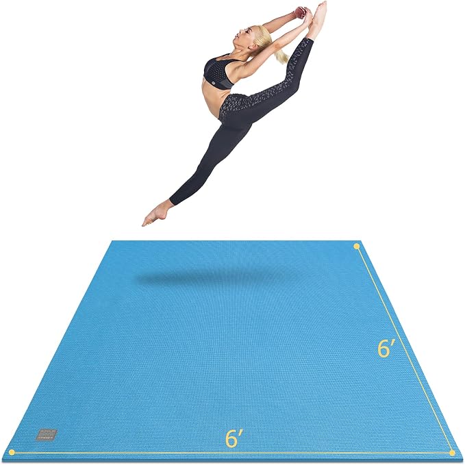 GXMMAT Large Yoga Mat 6'x4'/6'x6'/7'x5', Extra Thick Workout Mats by GXMMAT