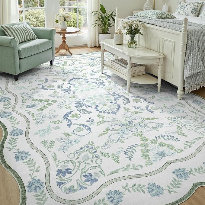DCX Green and Blue 8x10 Rug, Kid & Pet Friendly - Image 5