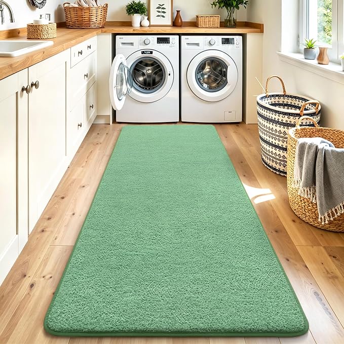 Keeko 2x6 Sage Green Area Rugs for Bedroom, Soft Modern Living Room Rug Indoor - Image 9