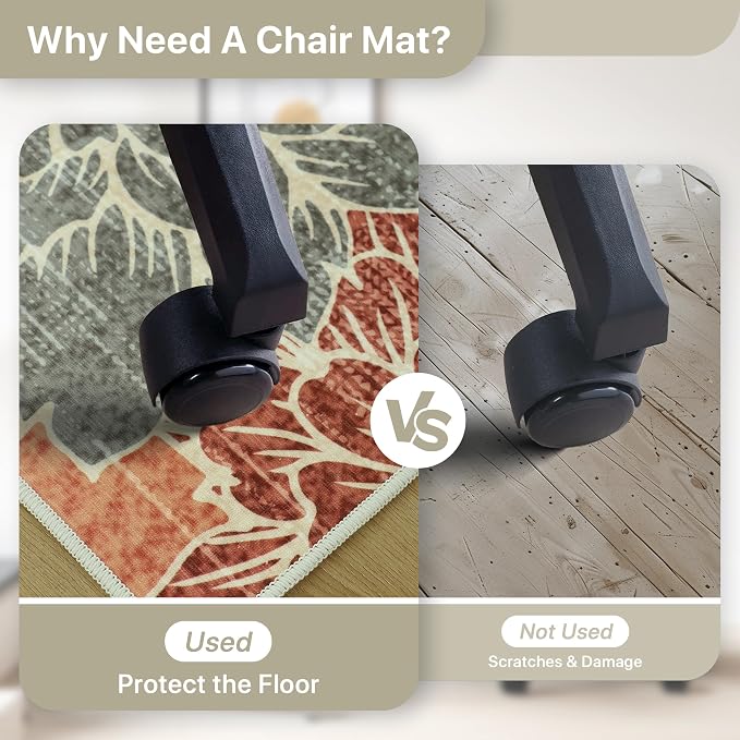 48"x72" Office Chair Mat for Hardwood Tile Floor, Under Desk Carpet Protector - Image 4