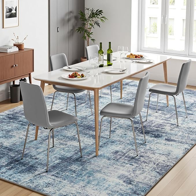 Lofus 8x10 Area Rug for Living Room, Neutral Modern Washable Carpet for Bedroom - Image 3