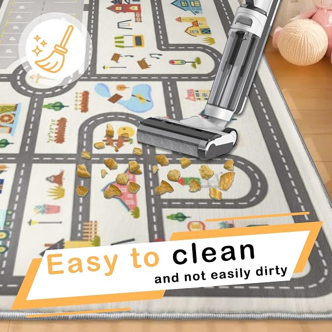 5x7ft Kids Town Road Play Rug - Image 6