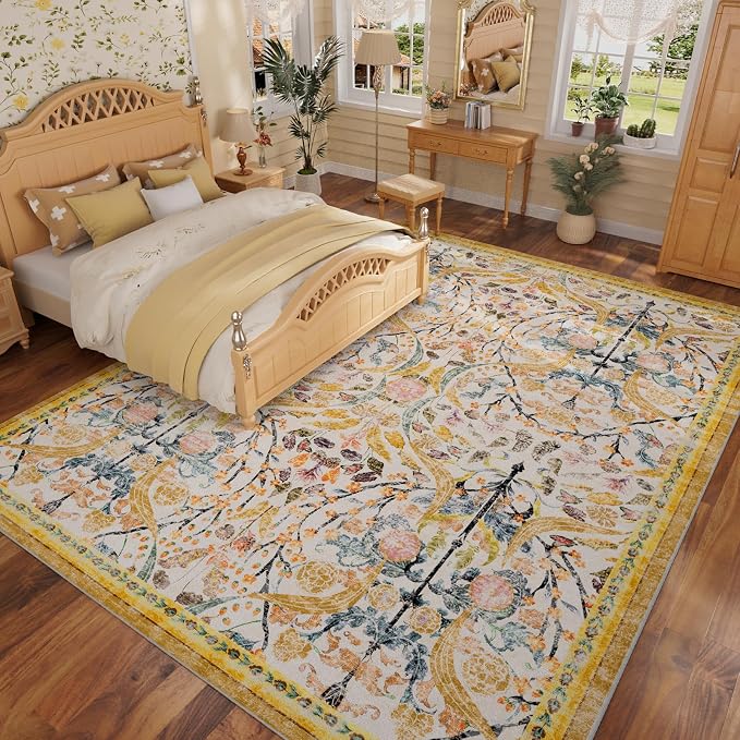 AMTOVO 8x10 Washable Area Rugs for Living Room, Non-Slip&Non-Shedding Large by AMTOVO