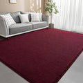 4x6 Red Area Rugs for Bedroom, Indoor Washable Memory Foam Burgundy Rug for by Woottpe