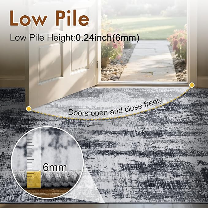 8x10 Ft Large Area Rugs for Living Room, Soft Non-Slip Washable Rugs Modern - Image 6