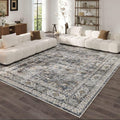 Rugcomf Area Rug 5x7 Washable Rug Boho Soft Non-Slip Non-Shedding Faux Wool by Rugcomf