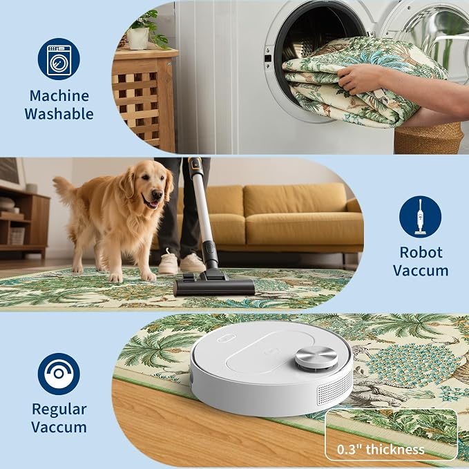 GarveeHome Jungle Rug 2.5x8 Kitchen Runner Rug Non Slip Washable Runners - Image 6