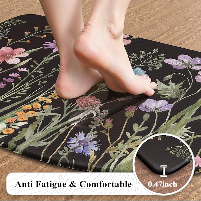 KIMODE Kitchen Mats Cushioned Anti Fatigue, Non Slip Waterproof Kitchen Floor - Image 3