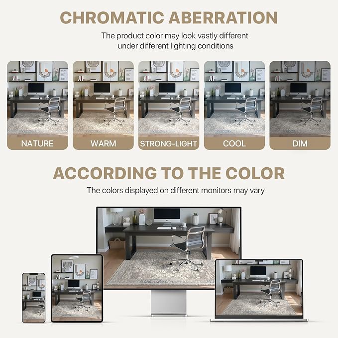 48"x60" Office Chair Mat for Hardwood Tile Floor, Under Desk Carpet Protector - Image 6