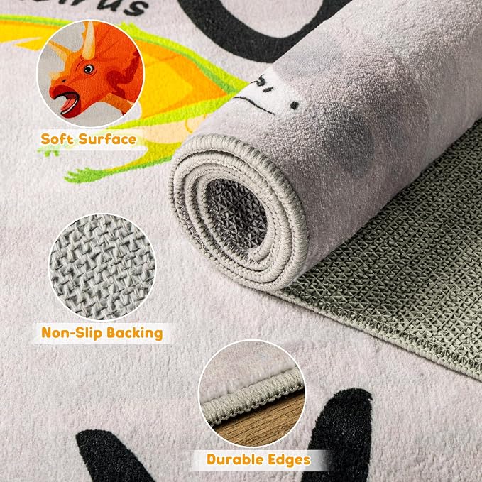 6x9 ABC Classroom Rug for Kids Playroom, Alphabet Rug - Image 5
