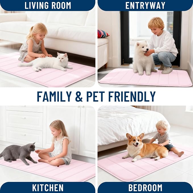 OLANLY Memory Foam Bath Mat 70x46, Super Soft Absorbent Bathroom Rugs, Quick Dry - Image 9