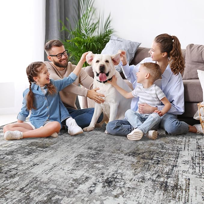 9x12 Area Rugs for Living Room Rug Washable: Modern Large Rug for Dining Room - Image 7