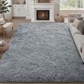 Fluffy Area Rugs 9x12 Living Room Bedroom: Ultra Soft Shag Rug Upgrade Non-Slip by Luxturiy