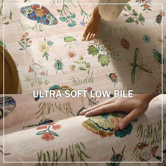Machine Washable Rugs for Living Room: 8x10 Area Rugs Stain Resistant Non Slip - Image 5