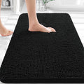 OLANLY Black Bathroom Rug 30x20, Extra Soft Absorbent Chenille Bath Rugs by OLANLY