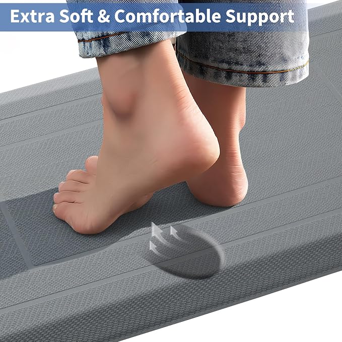 UKISS 9/10"" Extra Thick Cushioned Anti Fatigue Kitchen Mat, Waterproof High - Image 5