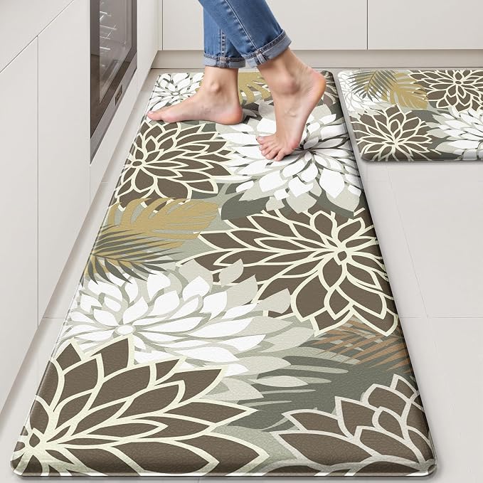 Arenarug Kitchen Mats for Floor 2PCS Cushioned Anti Fatigue Kitchen Mats by ArenaRug
