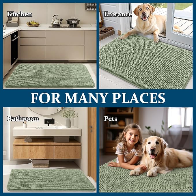 OLANLY Dog Door Mat for Muddy Paws 30x20, Absorbs Moisture and Dirt, Absorbent - Image 8