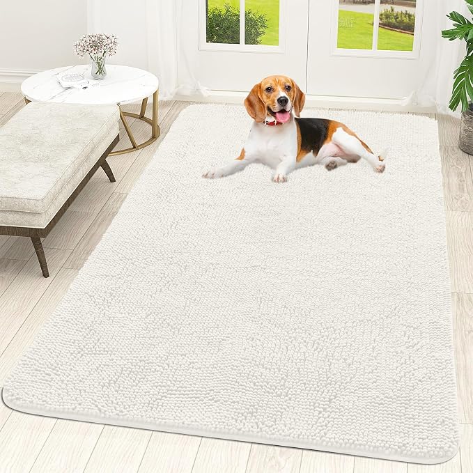 OLANLY Dog Door Mat for Muddy Paws 59x35, Absorbs Moisture and Dirt, Absorbent by OLANLY