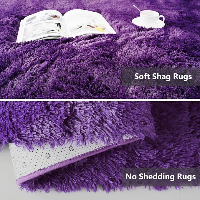 Shag Runner Rug for Bedroom Living Room 3x7 Upgrade Non-Slip Fluffy Soft - Image 5