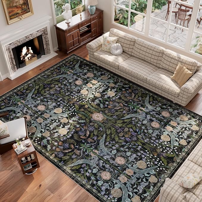 AMTOVO 8x10 Washable Area Rugs for Living Room, Non-Slip&Non-Shedding Large - Image 2