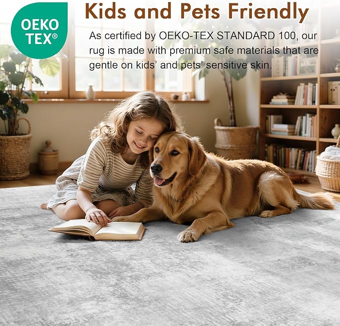 2x6 Ft Washable Runner Rug, Non-Slip Low Pile Hallway Kitchen Area Rug - Image 5