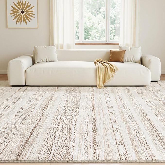 8x10 Area Rugs for Living Room Machine Washable Rug Distressed Indoor Carpet - Image 3