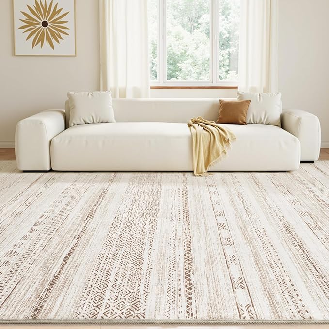 9x12 Area Rugs for Living Room Machine Washable Rug Distressed Indoor Carpet - Image 3