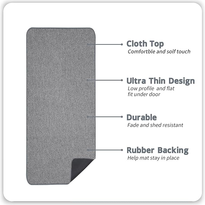 Bosap Bath Mat, Ultra Thin Bathroom Runner Rugs, Large Bath Mats - Image 2