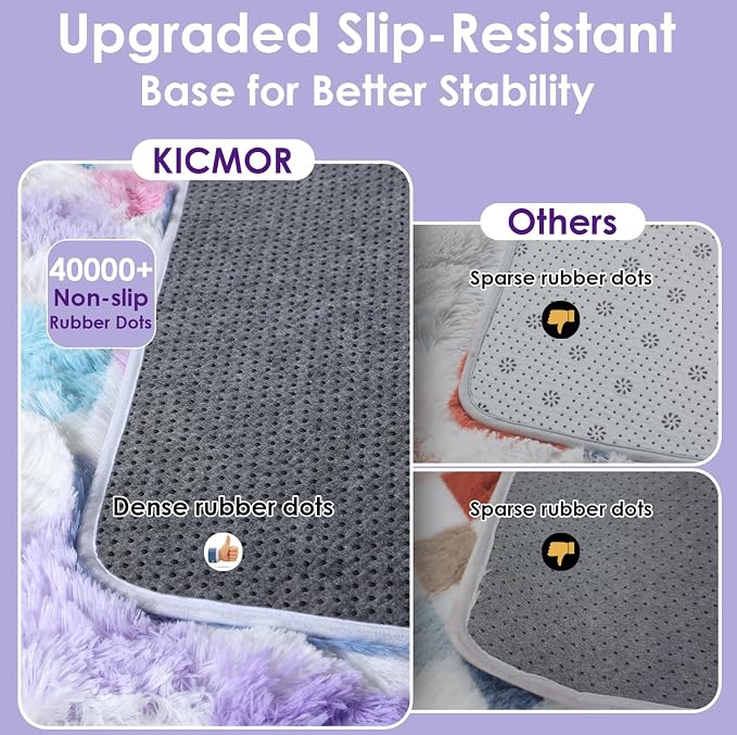 KICMOR Purple Rainbow Round Rugs 5ft - Image 4