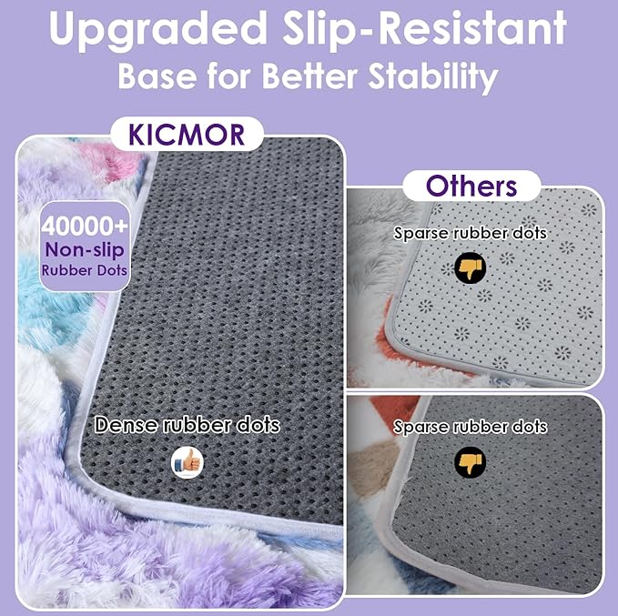 KICMOR Purple Rainbow 5x8 Area Rug - Image 4