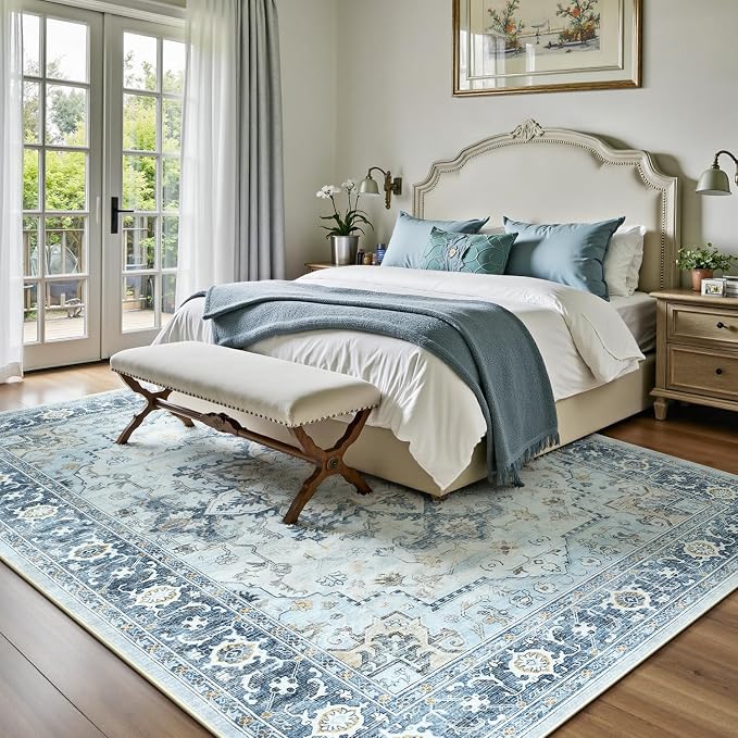 Lofus 9x12 Area Rugs for Living Room, Machine Washable Non-Slip Area Rug - Image 6