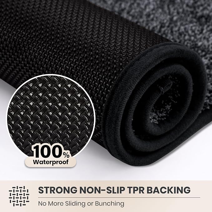 PURRUGS Dirt Trapping Door Mat 24" x 35.5", Non-Slip Machine Washable Entryway - Image 5