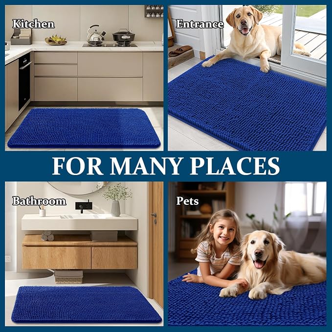 OLANLY Dog Door Mat for Muddy Paws 40x32, Absorbs Moisture and Dirt, Absorbent - Image 8