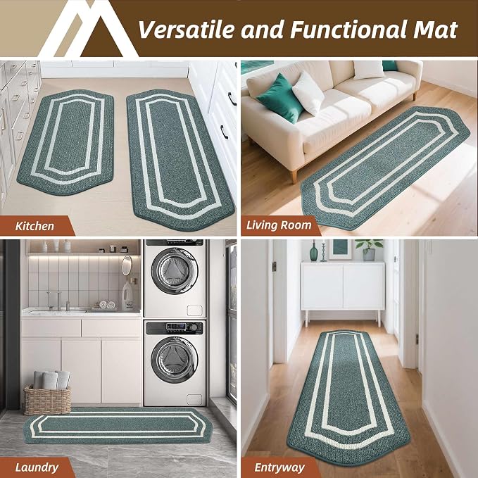 COSY HOMEER Kitchen Rugs and Mats Sets of 2PCS Non Slip Kitchen Mats - Image 5