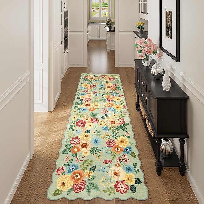DUKINO 2.6x8 Runner Rug for Hallway, Washable Kitchen Rug - Image 8