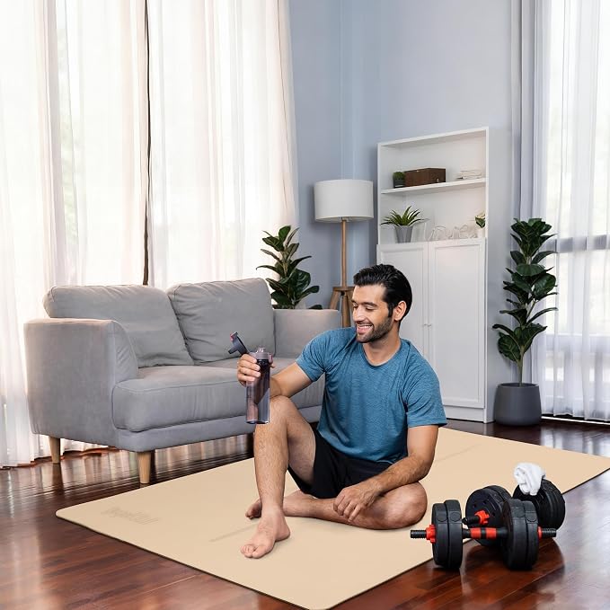 Gogokiwi Large Yoga Mat – 1/4" & 1/2" Thick Exercise Mats - Image 2