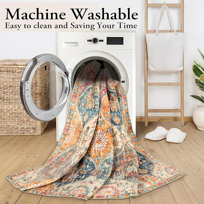 Lahome Moroccan 6x9 Rugs for Living Room, Soft Washable 6x9 Area Rug for Bedroom - Image 5