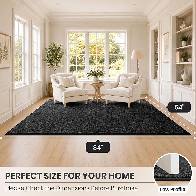PURRUGS Easy Care Area Rug 4.5ft x 7ft, Non-Slip Washable Entryway Rug - Image 8