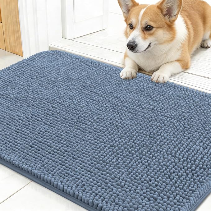 OLANLY Dog Door Mat for Muddy Paws 30x17, Absorbs Moisture and Dirt, Absorbent by OLANLY