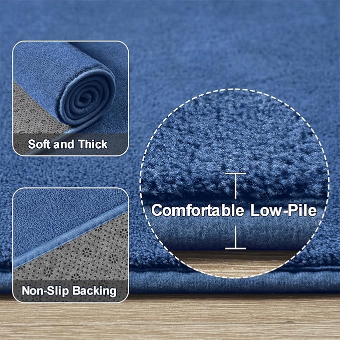 Amearea Large Modern Area Rugs for Bedroom Living Room, 8x10 Feet Blue - Image 3