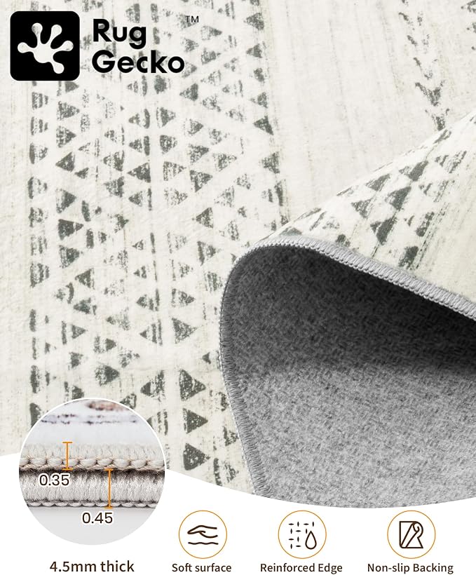 Miukiki 2x6 Hallway Runner Rug Moroccan Washable Kitchen Rug Non Slip Indoor - Image 3