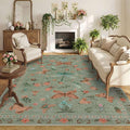 Rugxara Floral Rug for Living Room Bedroom, 8x10 Area Rugs, Large Non Slip Low by Rugxara