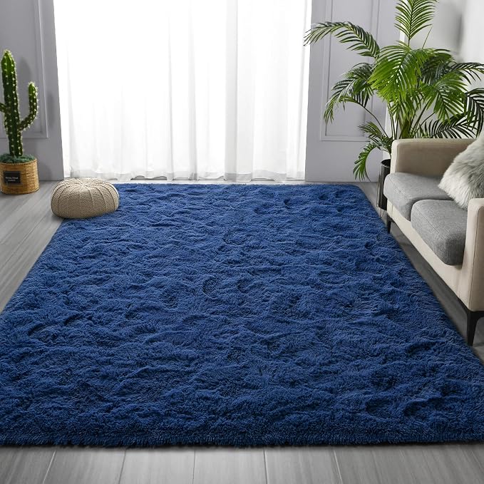 Deerhoo Large Shag Area Rugs 6 x 9, Plush Fuzzy Rugs - Image 2
