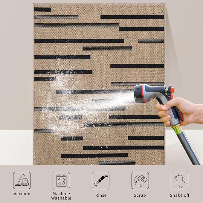 Tangsoo Washable Stripe Easy Jute Rug 4x6 - Image 7
