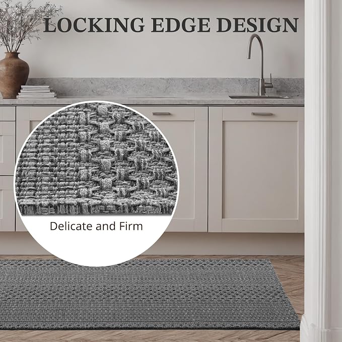2' x 4' Entryway Rug, Boho Small Area Rug, Machine Washable, Woven Rug - Image 4