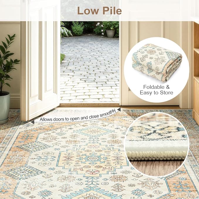 Lofus Vintage Living Room Rugs 8x10, Soft Machine Washable Area Rug - Image 8