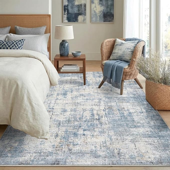 6x9 Area Rugs Washable Living Room Rug-No Slip Soft Carpets Modern Abstract - Image 2